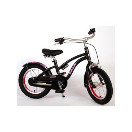 Volare Miracle Kinderfiets - Meisjes - 14 inch - Mat Zwart - Prime Collection