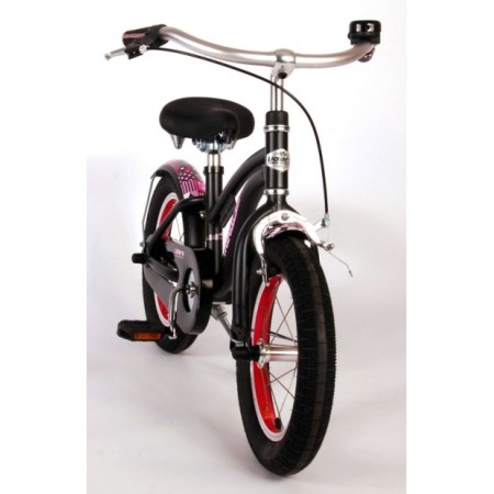 Volare Miracle Kinderfiets - Meisjes - 14 inch - Mat Zwart - Prime Collection