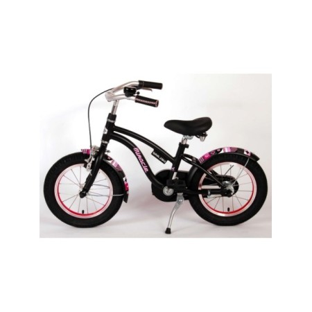 Volare Miracle Kinderfiets - Meisjes - 14 inch - Mat Zwart - Prime Collection