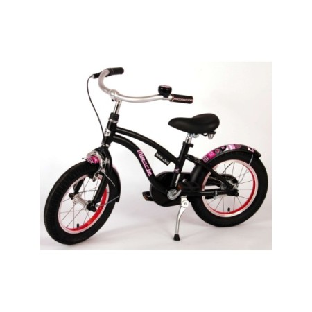 Volare Miracle Kinderfiets - Meisjes - 14 inch - Mat Zwart - Prime Collection