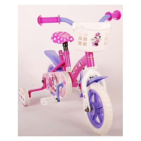 Disney Minnie Cutest Ever! Kinderfiets - Meisjes - 10 inch - Roze/Wit/Paars - Doortrapper