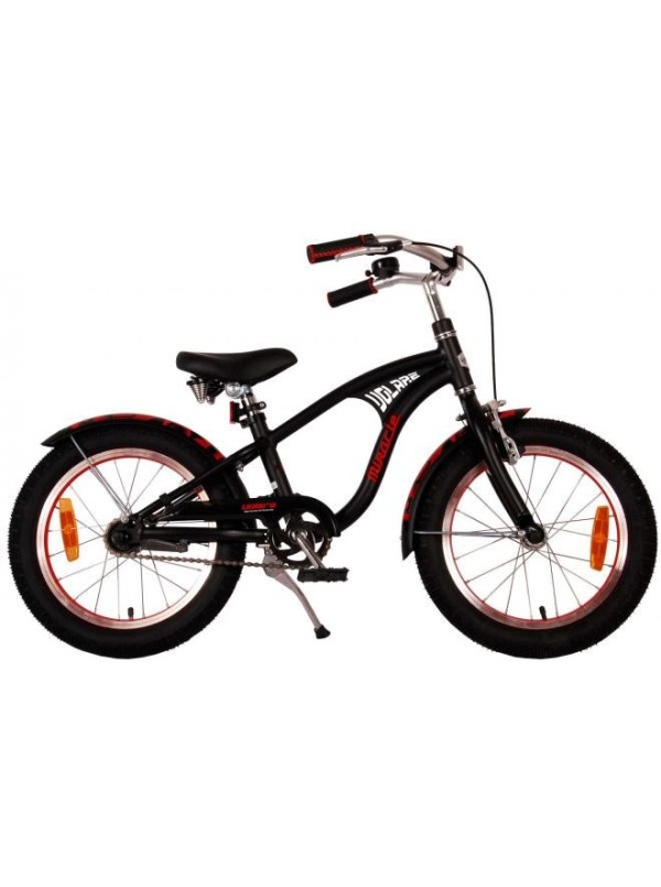 Volare Miracle Cruiser Kinderfiets - Jongens - 16 inch - Mat Zwart - Prime Collection