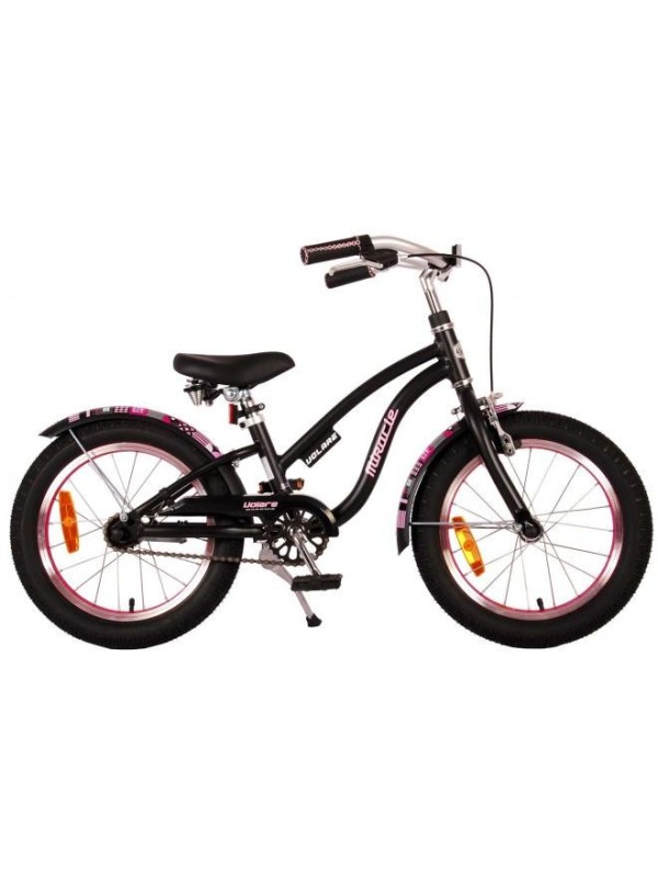 Volare Miracle Cruiser Kinderfiets - Meisjes- 16 inch - Mat Zwart - Prime Collection